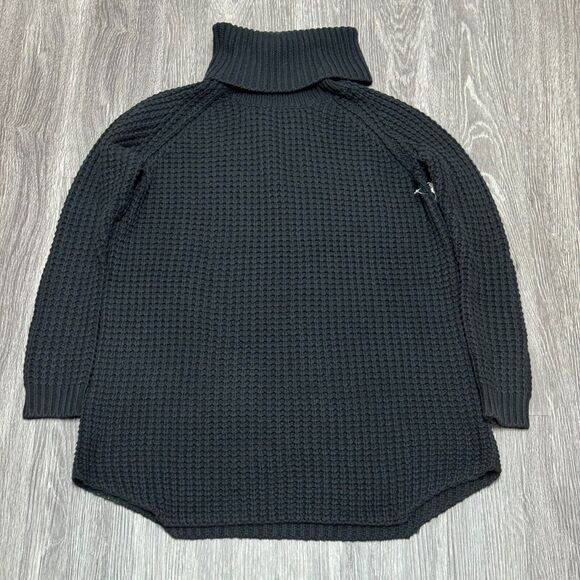 Element Eden Turtleneck Sweater Womens Large Black Wide Boxy Knit Eleventh Outer - Picture 1 of 11